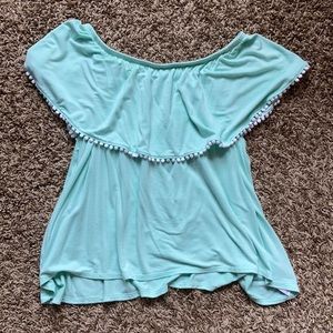 kids blue fringe kids shirt